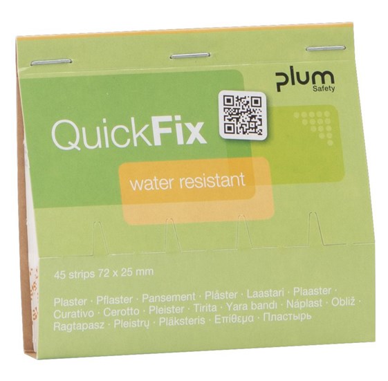 QuickFix vodootporna pakiranja za ponovno punjenje s 45 flastera