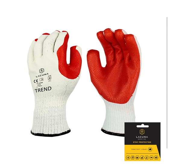 Rukavica s lateks premazom TREND vel. 10