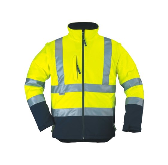 2u1 signalizirajuća Hi-viz softshell jakna STATION žuta